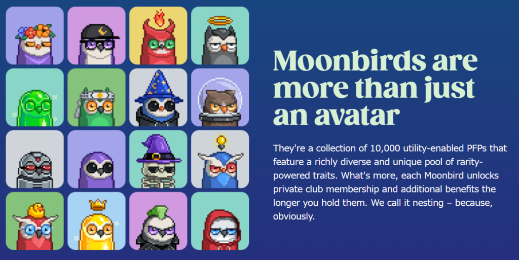 Moonbirds公式サイト説明